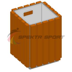 Купить Урна металлическая в деревянной обрешетке SP МФ400 в Красноярске 