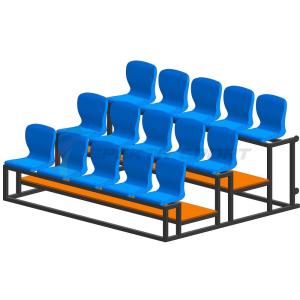 Купить Трибуна мобильная 3 ряда сиденья пластиковые на 15 мест в Красноярске 